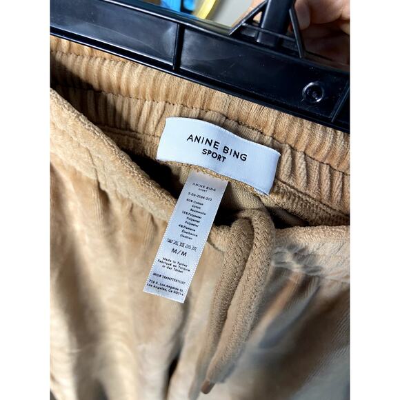 Anine Bing Evan Velour Joggers Pants size M medium - Picture 6 of 7